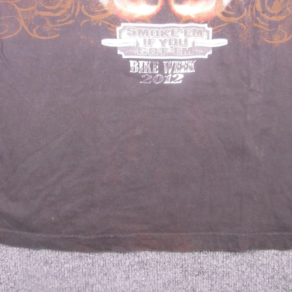 Jensen Shirt Mens XL Black Iron Horse Saloon Bike Week 2012 Pocket Graphic Tee